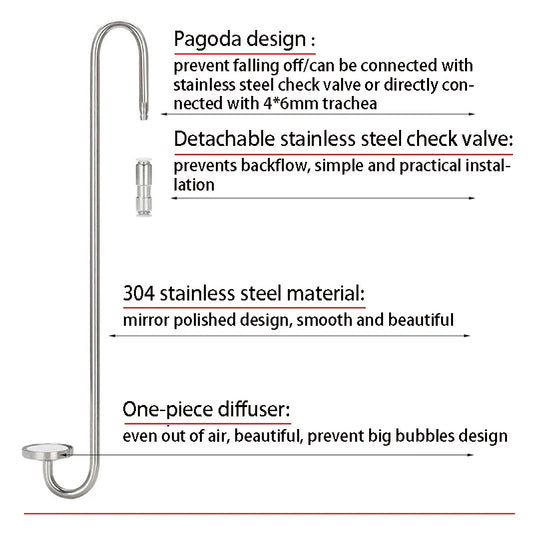 Aquarium CO2 Diffuser Stainless Steel