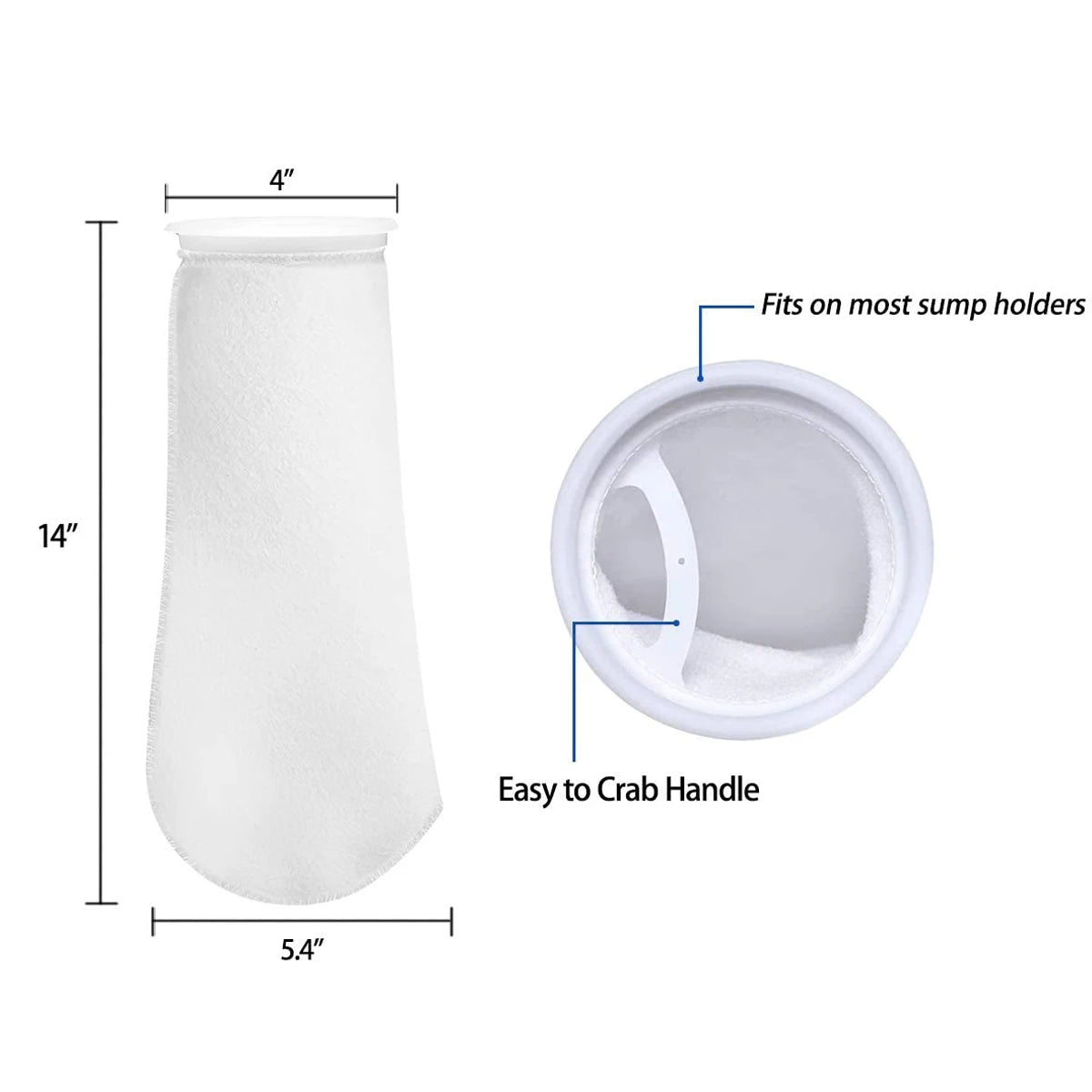 4" Sump Filter Sock 150/200 Micron